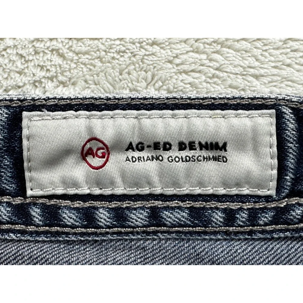 AG Adriano Goldschmied Mens The Everett Slim Straight Blue Jeans 31 Meas: 32x33